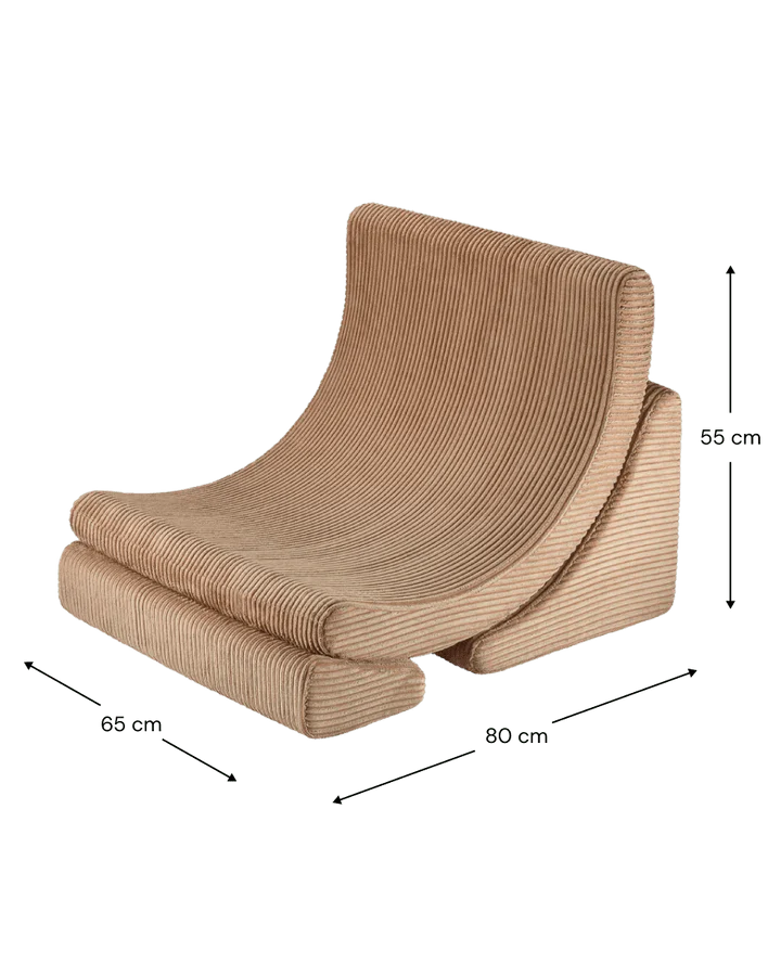 Wigiwama corduroy moon chair- Toffee (Pre-order)