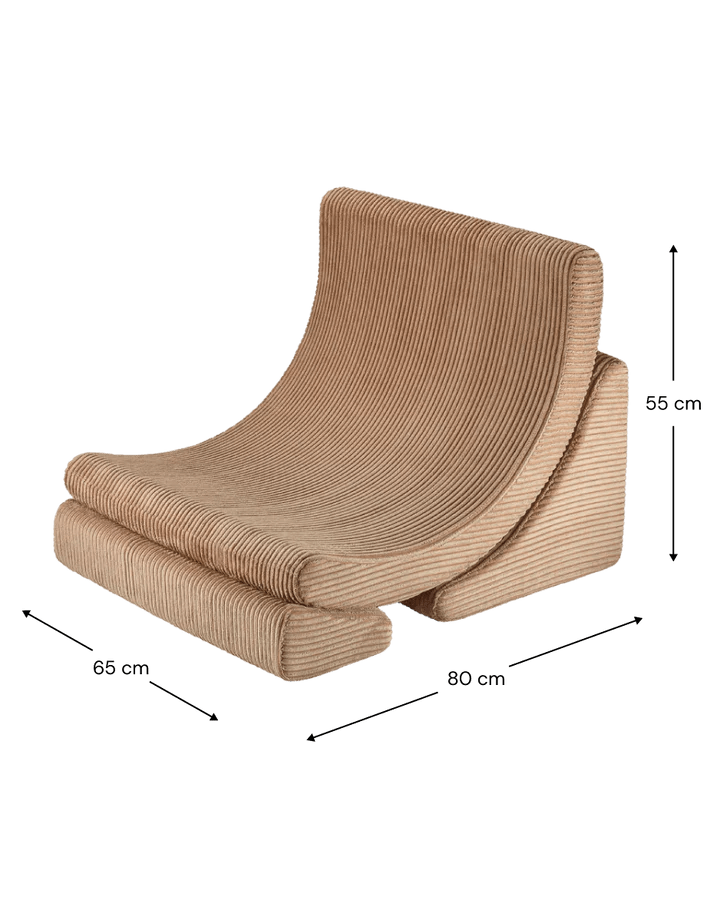 Wigiwama corduroy Moon chair- Toffee (Pre-Order)