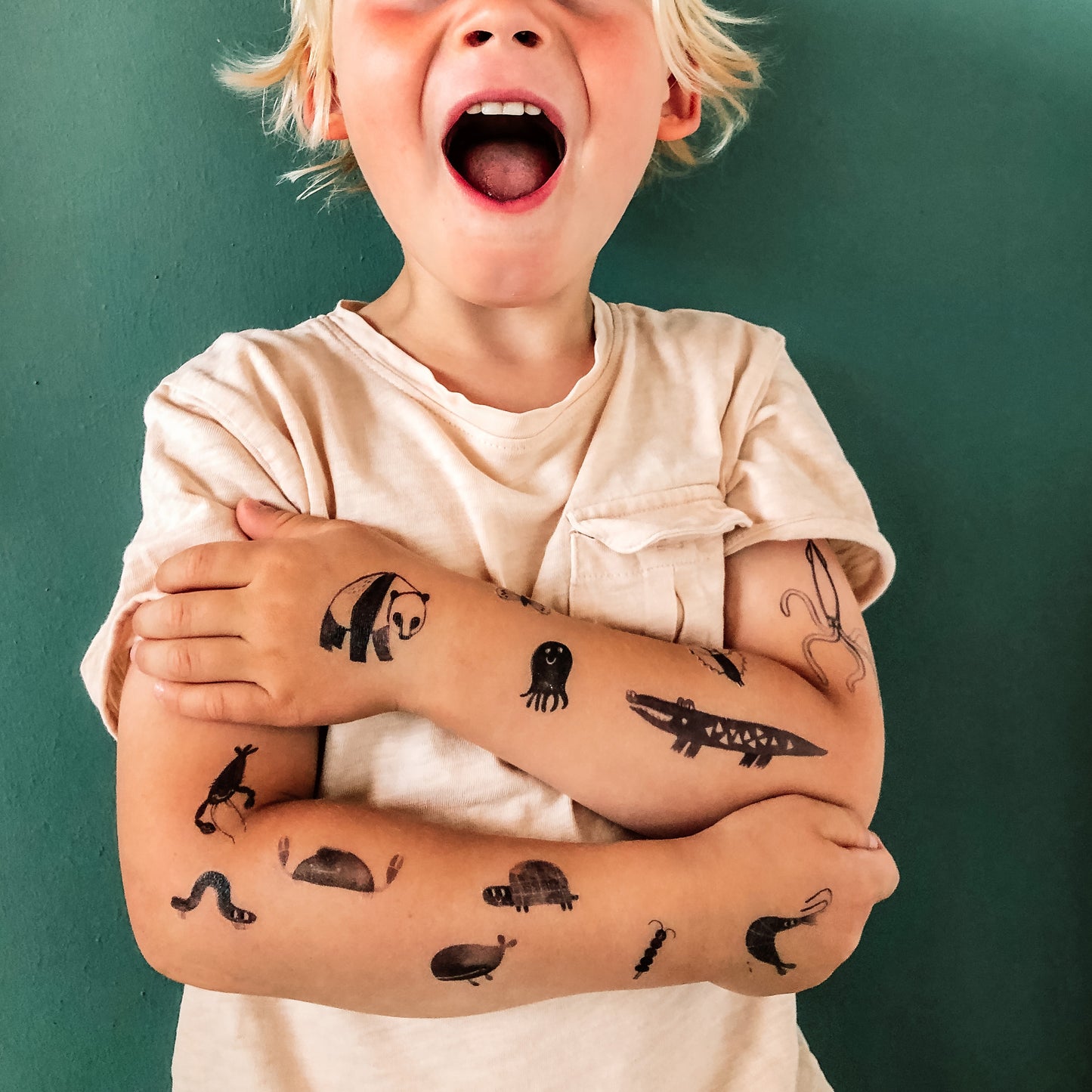 Crocodile & friends - Kids organic vegan tattoos