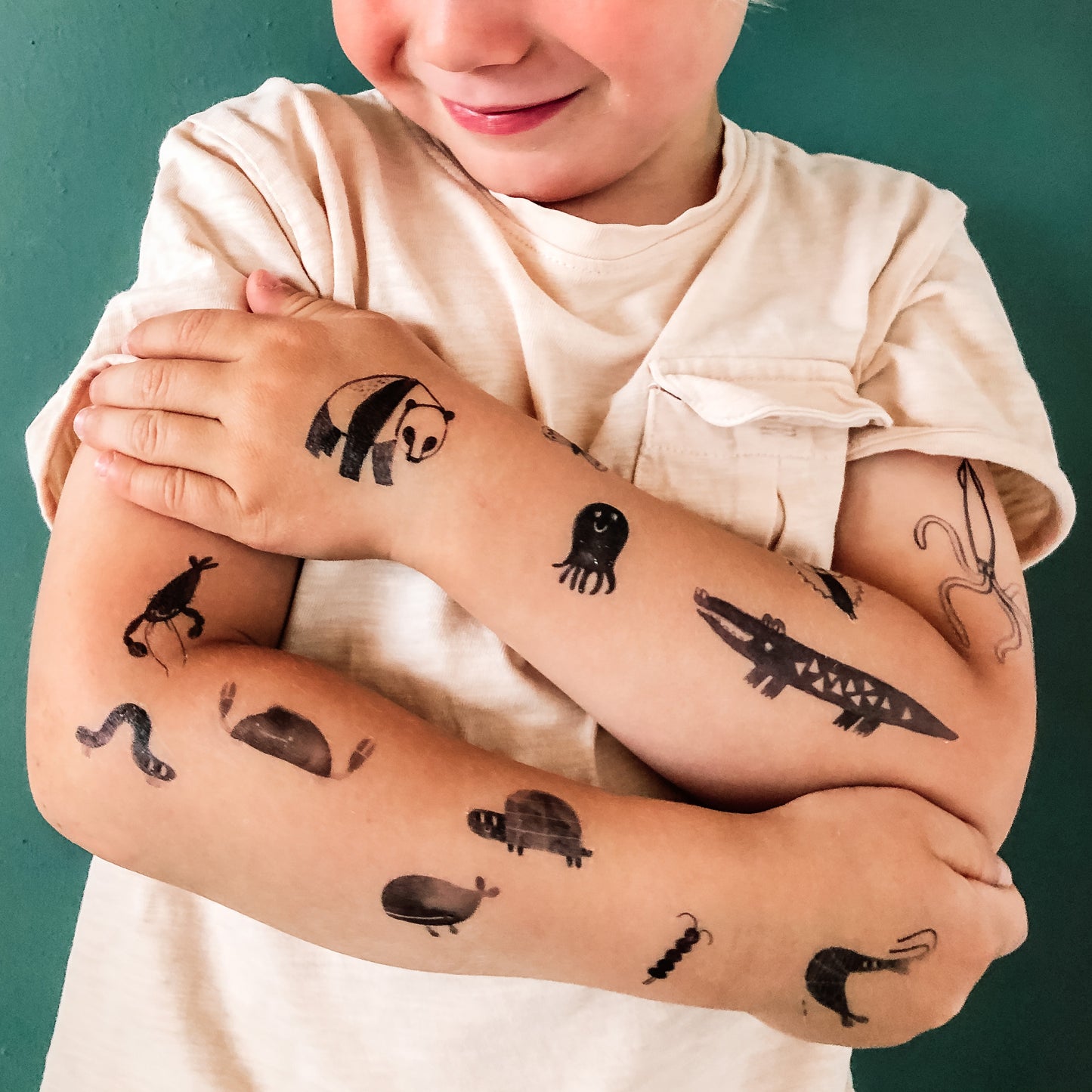 Crocodile & friends - Kids organic vegan tattoos