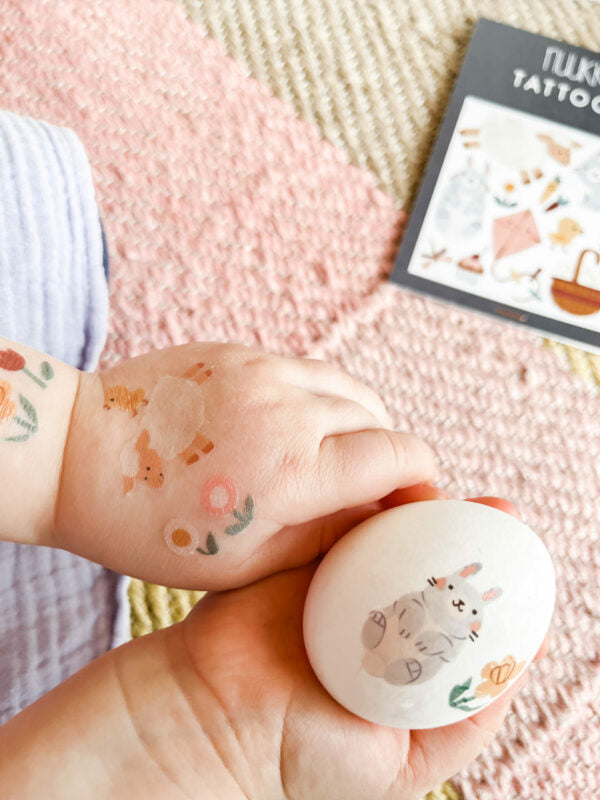 Easter animals - Kids organic vegan tattoos