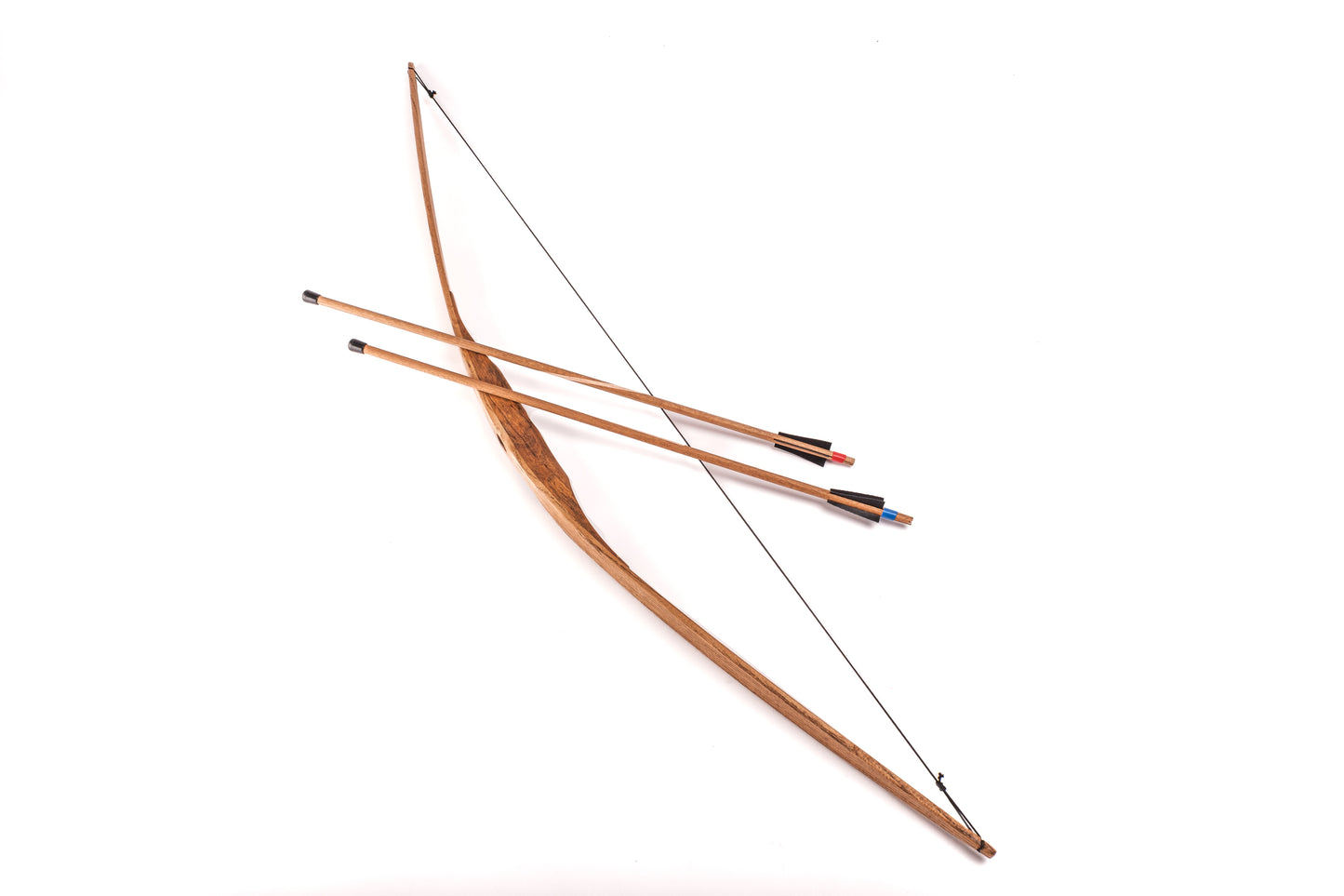 Wooden bow and arrow set with arrows