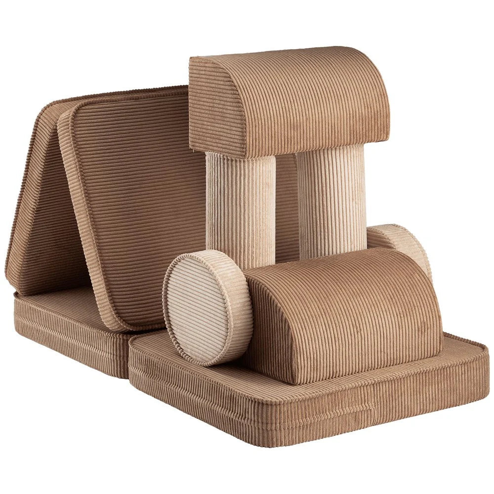 Wigiwama corduroy play sofa settee- Toffee (Pre-Order)