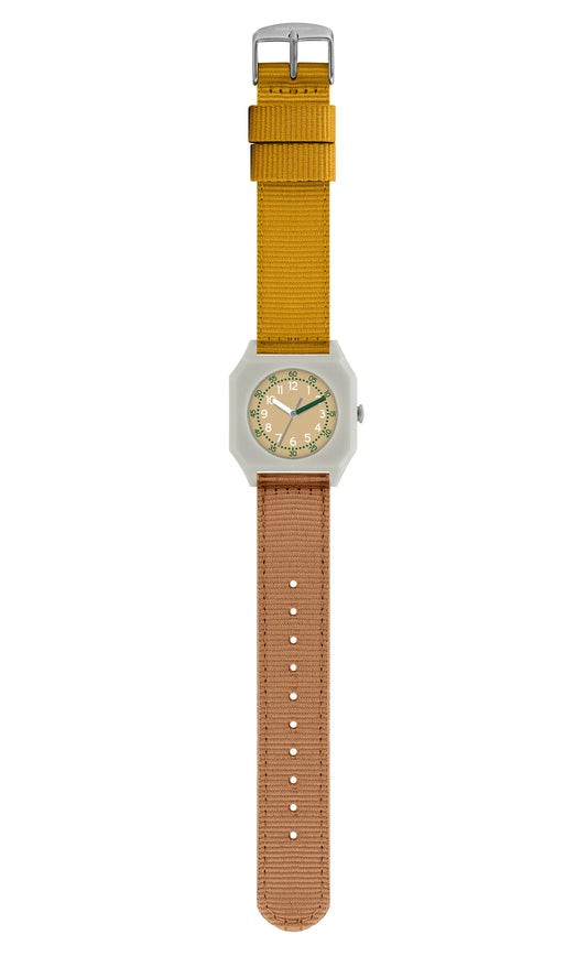 Mini Kyomo beige & yellow eco friendly kids watch - Sunburn