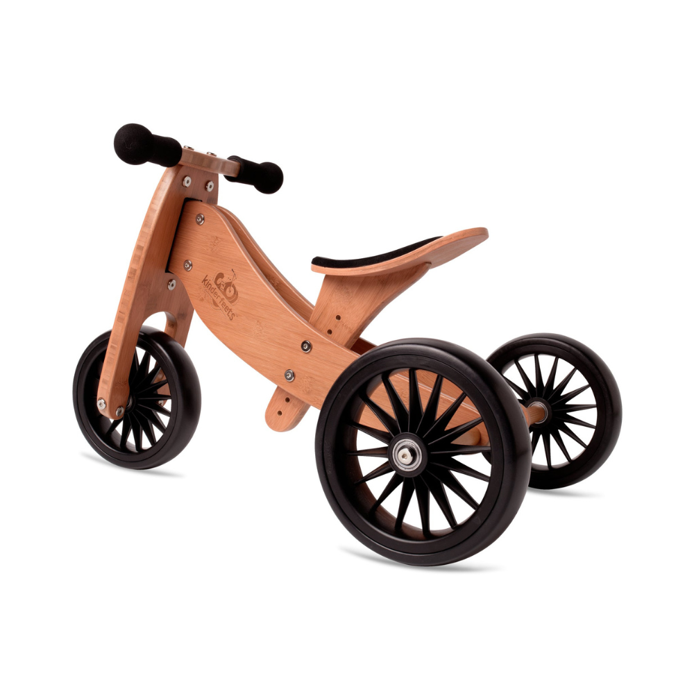 2-in-1 Tiny tot PLUS tricycle + balance bike (18 months-4 years old)-Bamboo