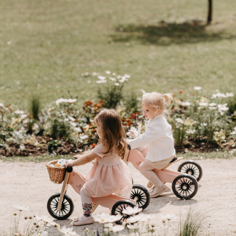 2-in-1 Tiny tot PLUS tricycle + balance bike (18 months-4 years old)-Pink