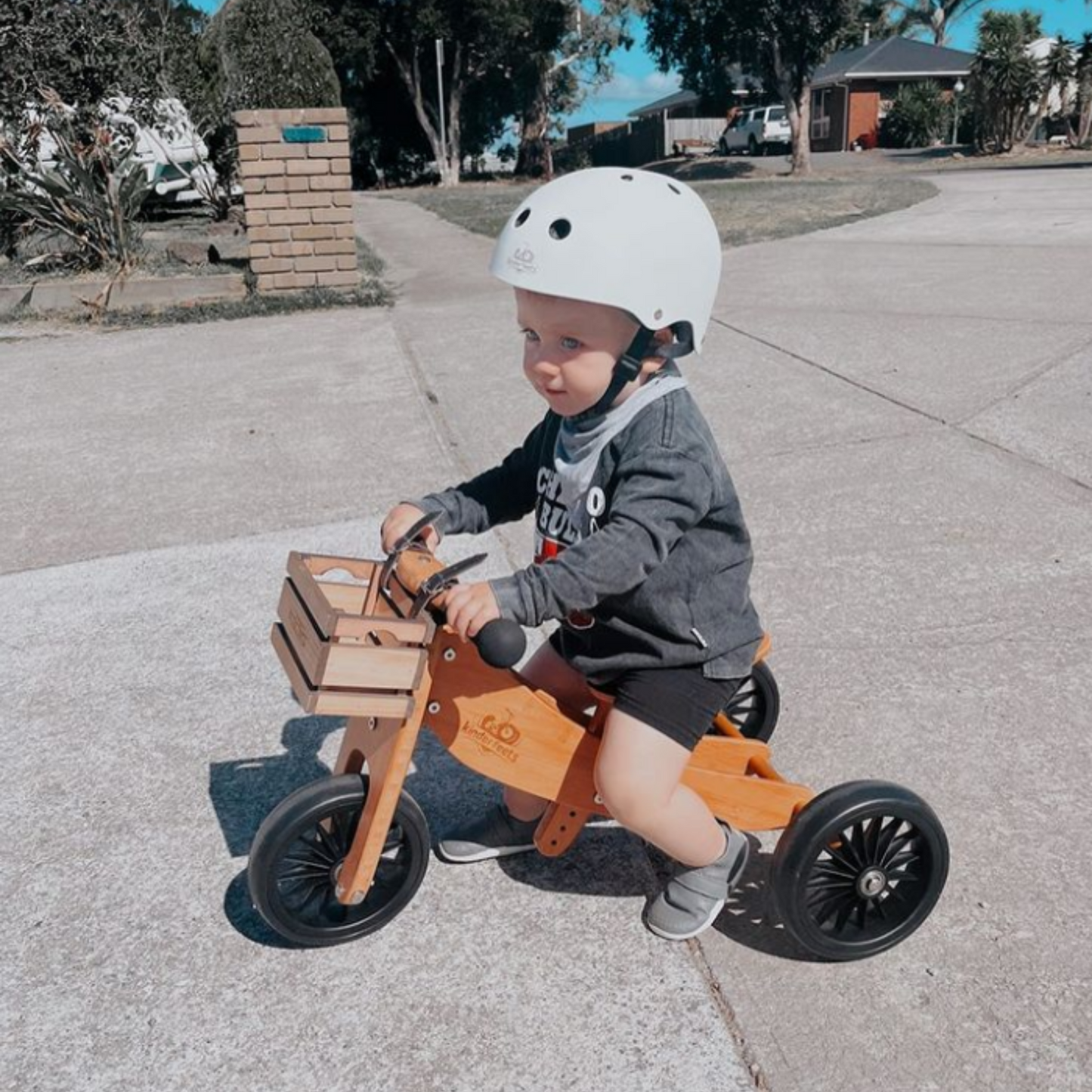 Kinderfeets kids bike helmet matte-White