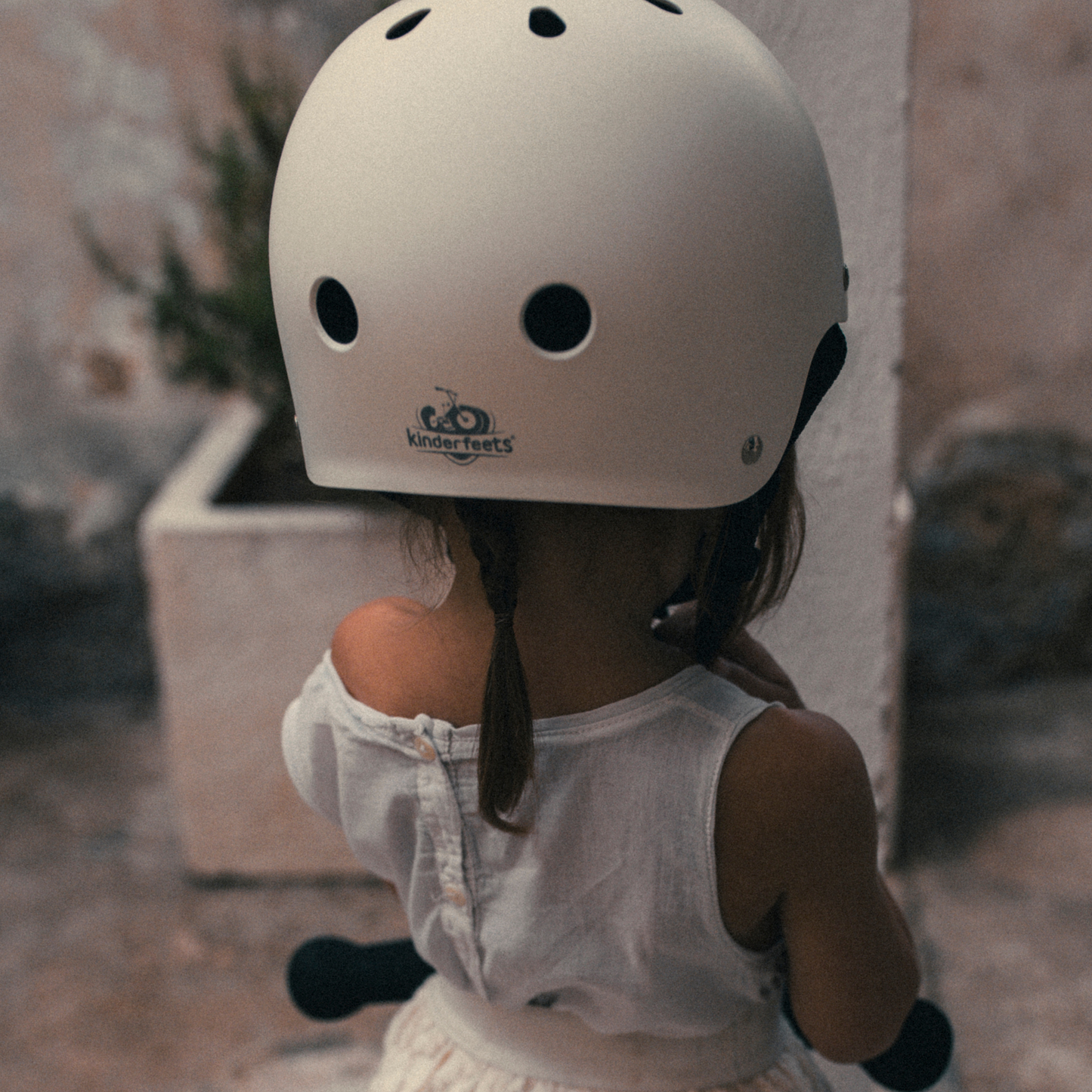 Kinderfeets kids bike helmet matte-White