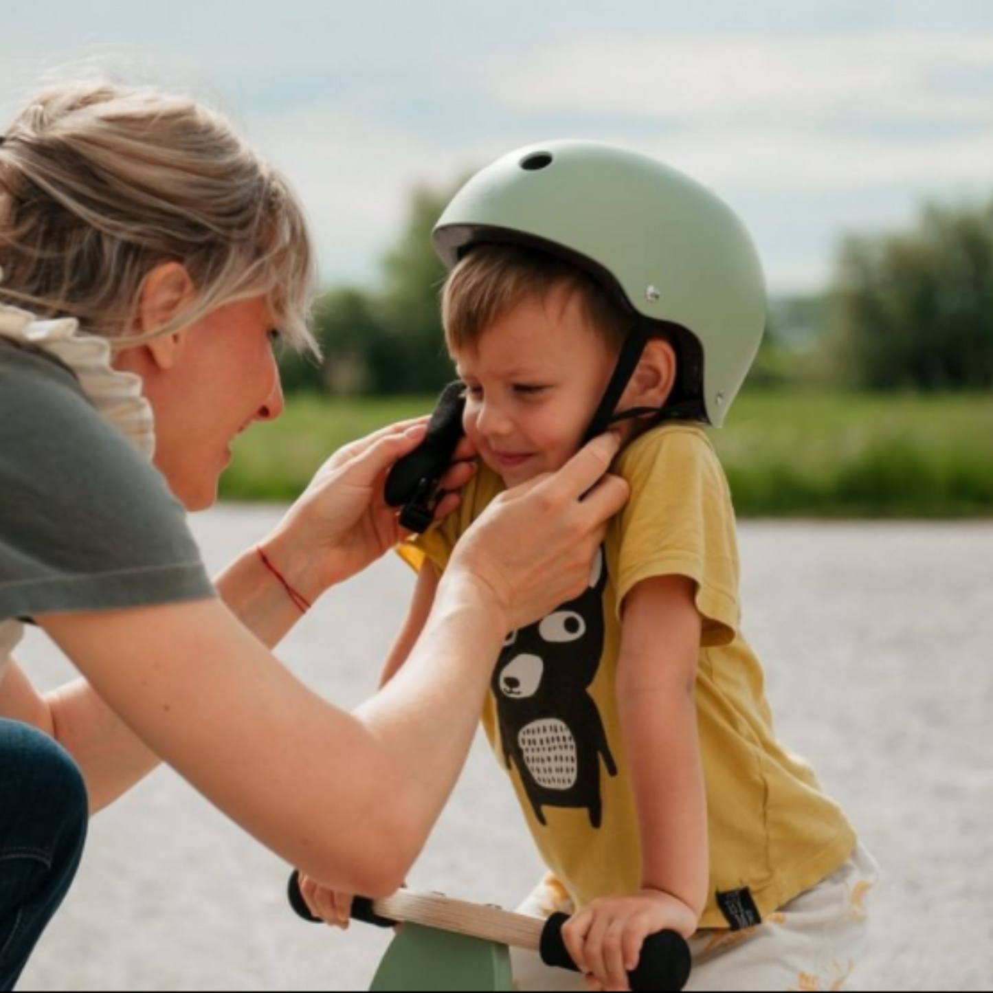 Kinderfeets kids bike helmet matte-Sage