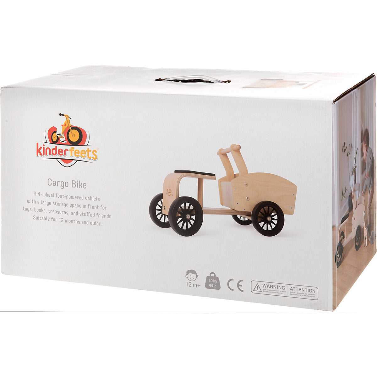 Wooden kids cargo bike