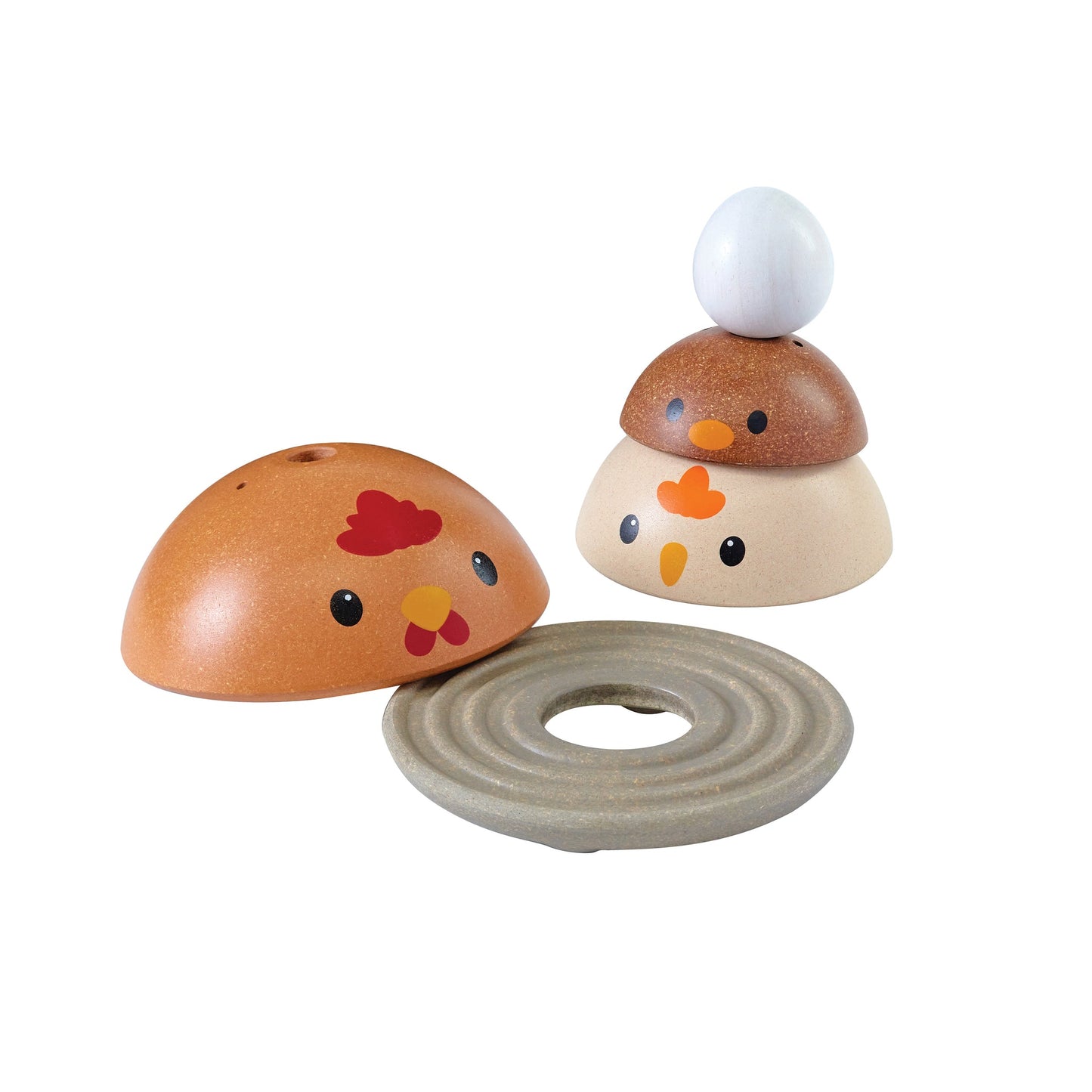 Chicken nesting stacking toy in rustic colour