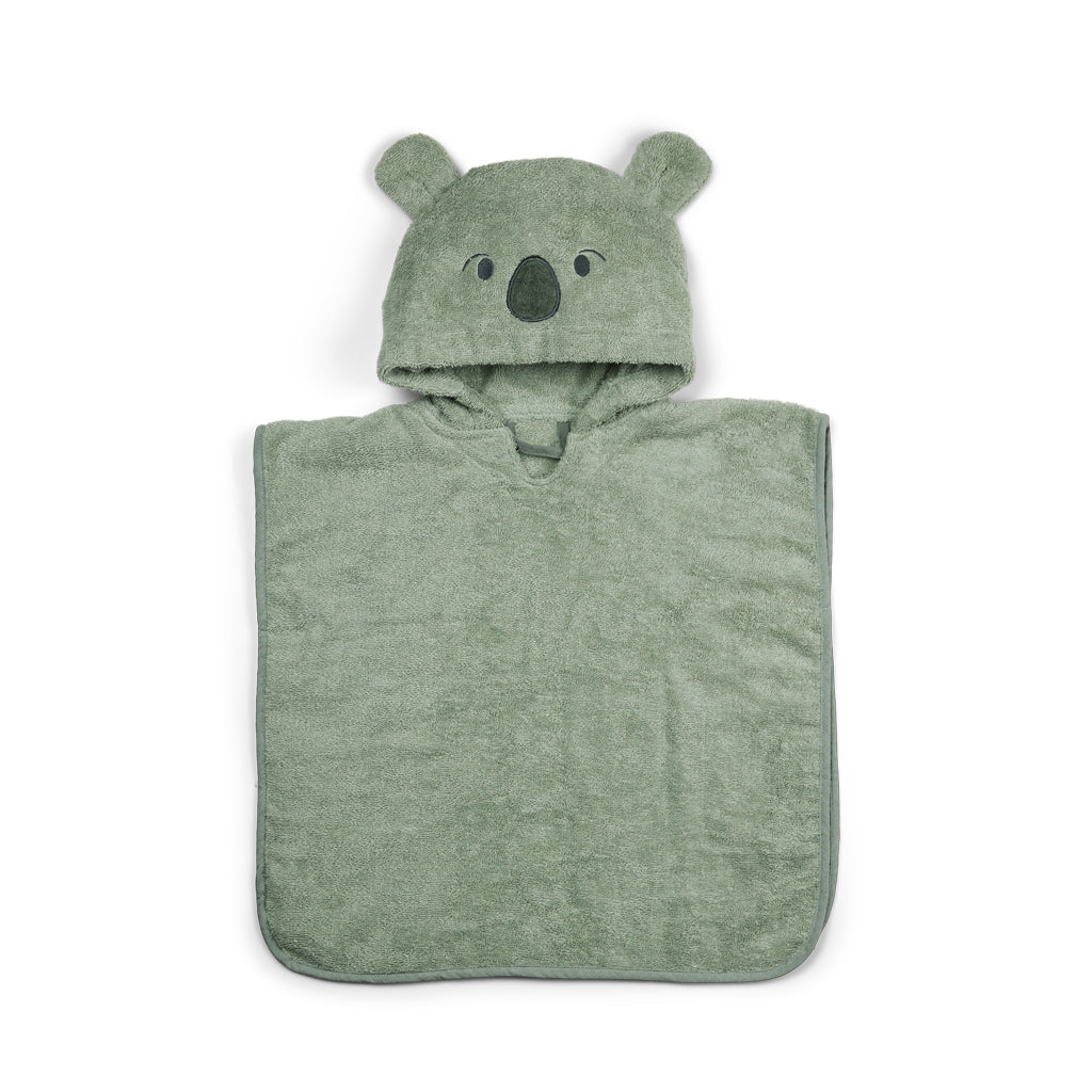 Adelin Koala bear towel poncho - Light green