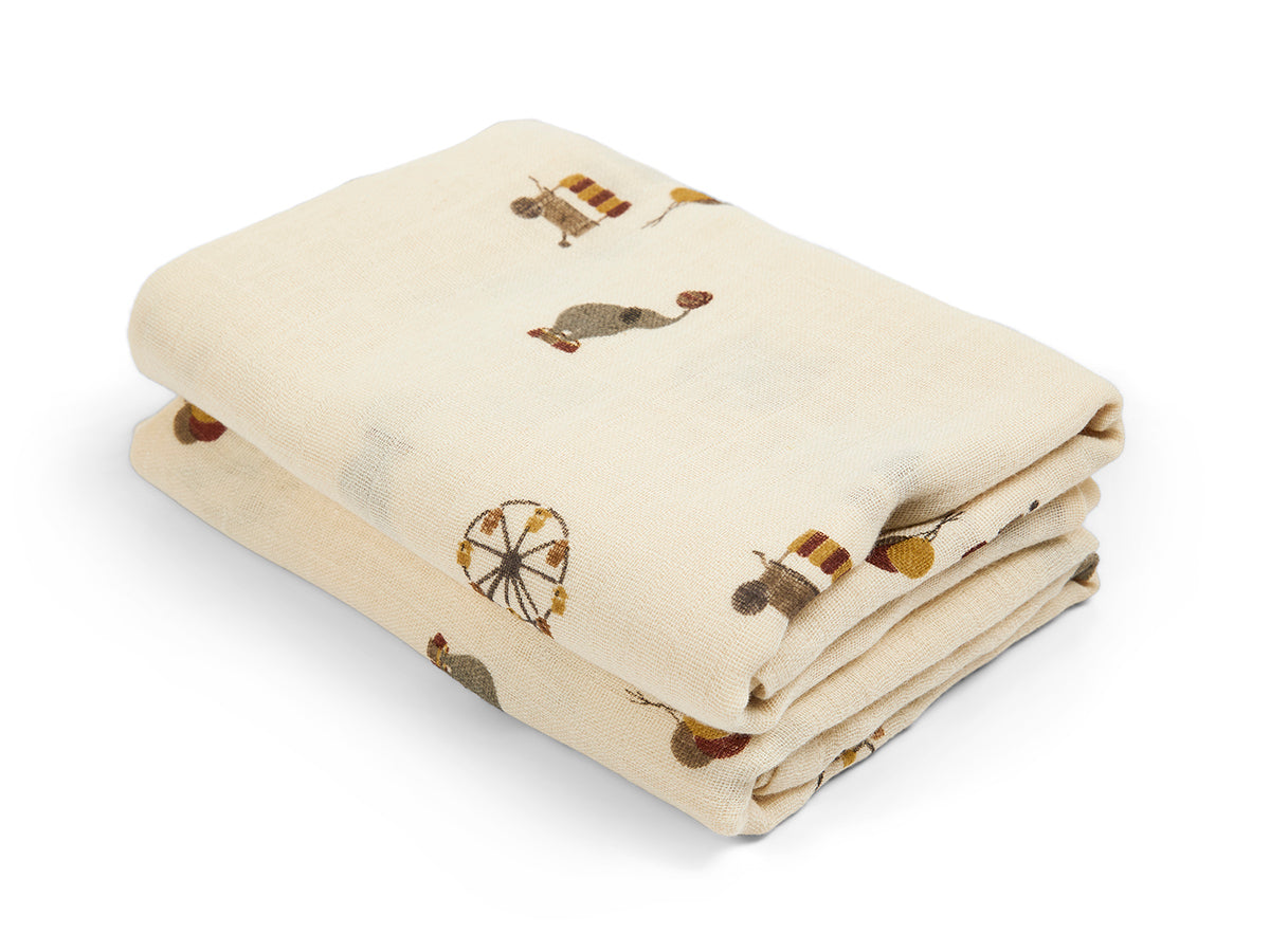 Bao muslin cloth - 2 pack with print