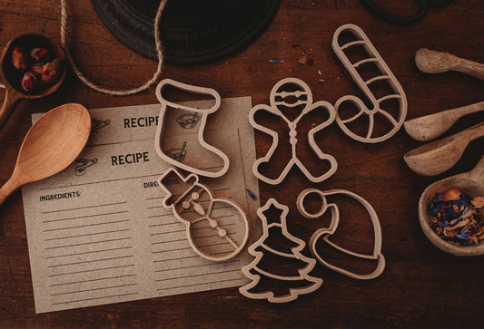Christmas biodegradable dough eco cutter set