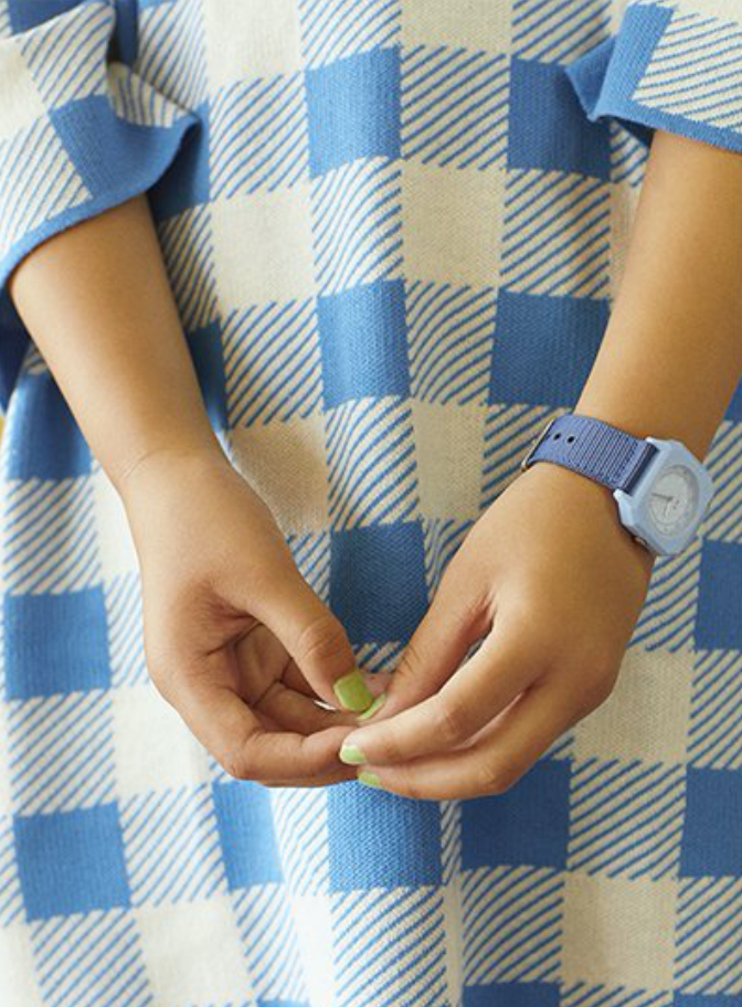Mini Kyomo Blue cotton candy eco friendly kids watch- Blue