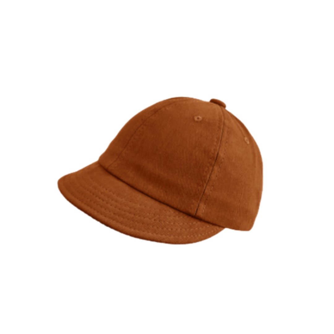 Kids organic cotton soft cap - Rust