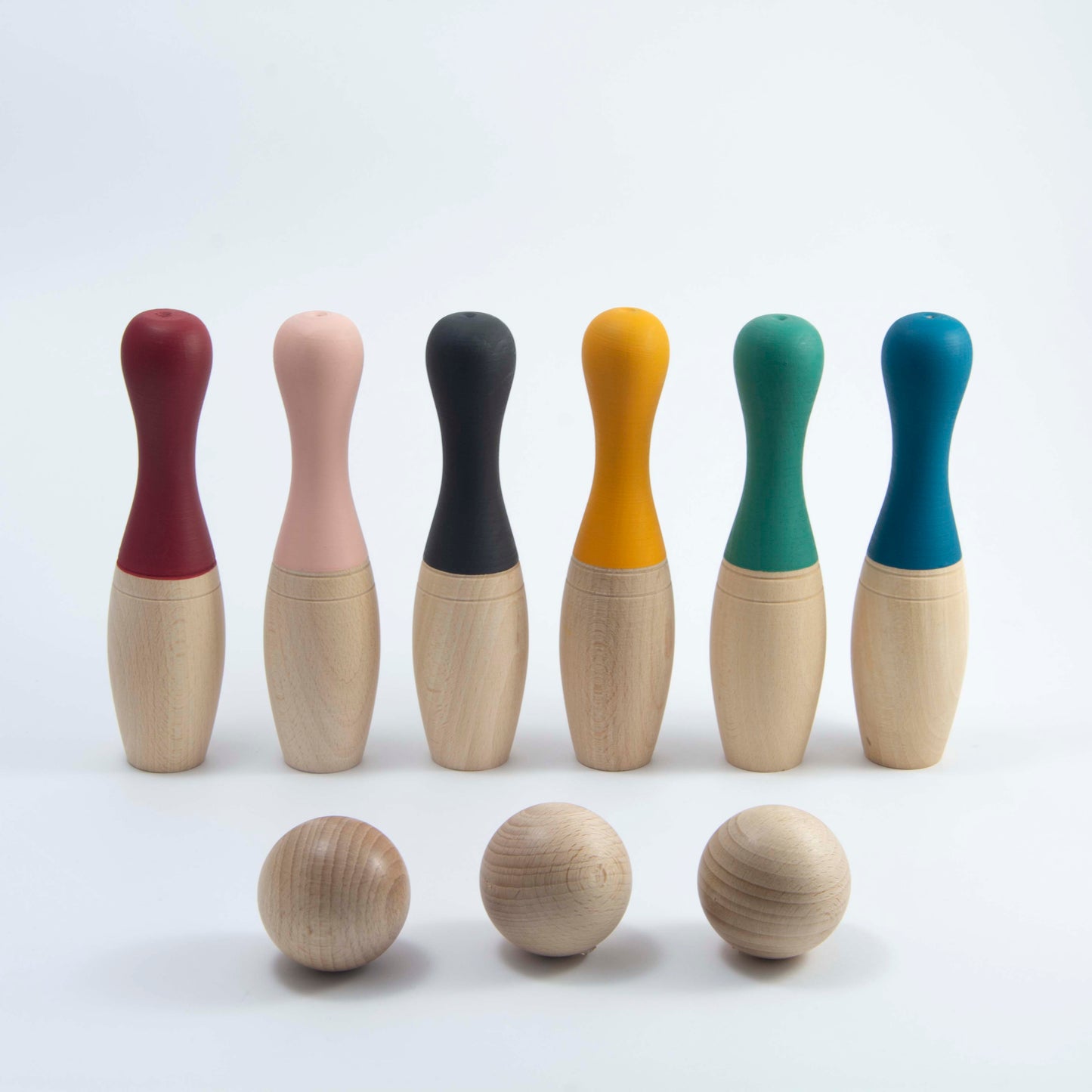 Wooden bowling set -Earth