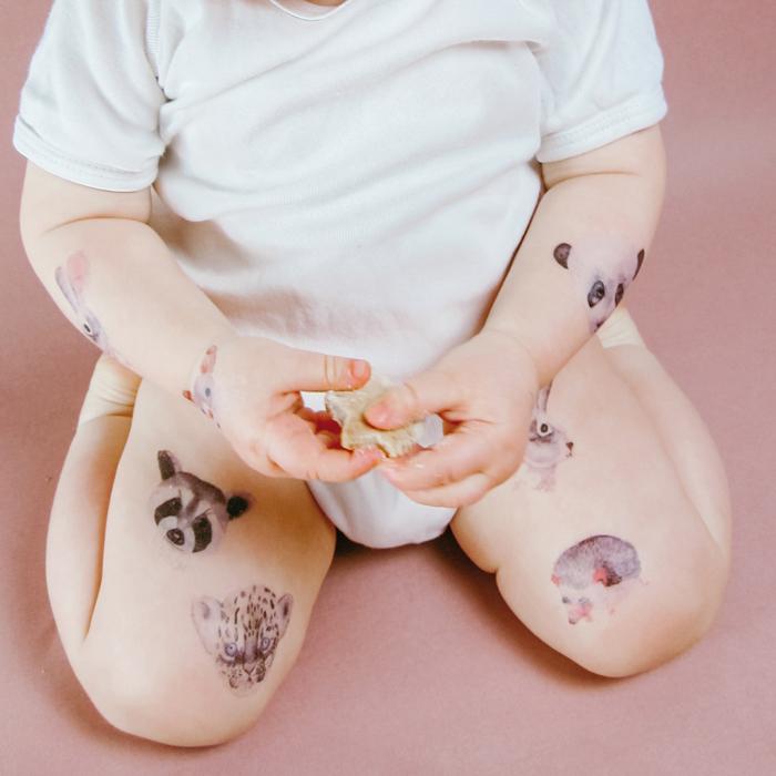 Bear family - Kids organic vegan tattoos