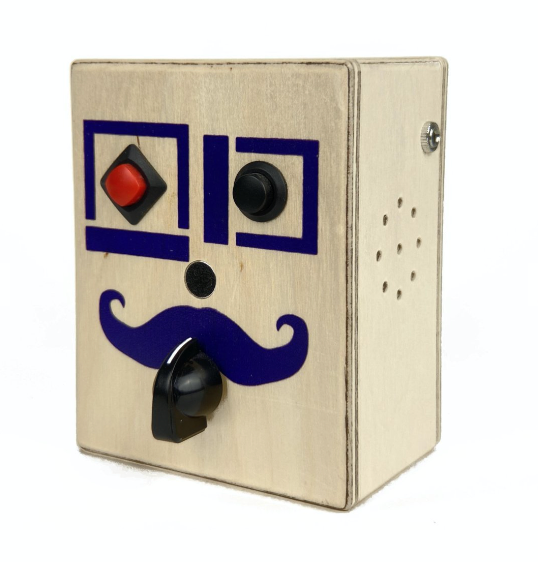 Mr Purple wooden handmade voice recorder