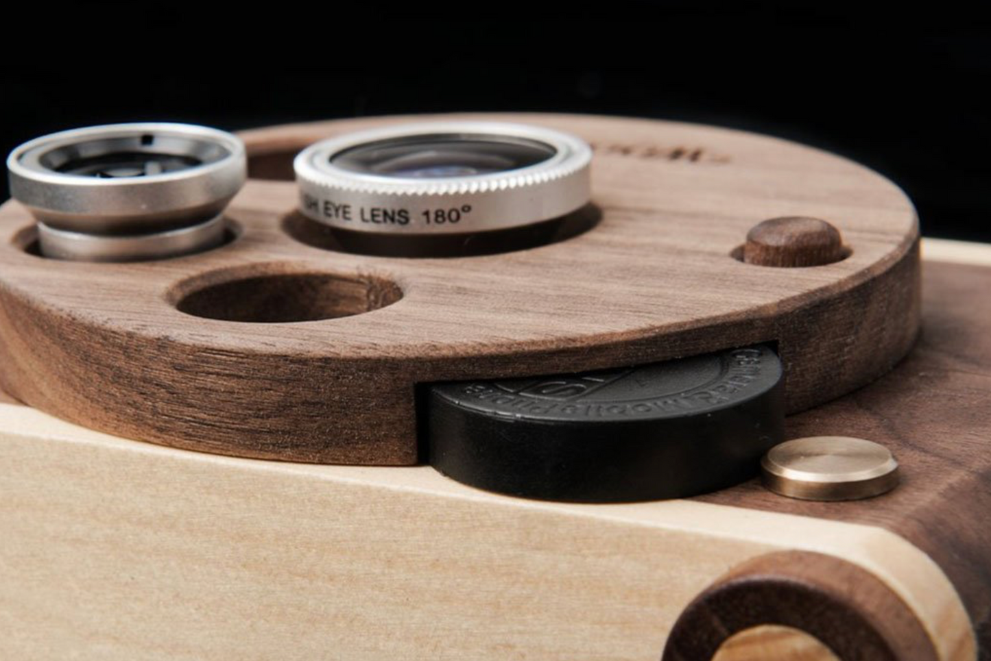 Multi lens wooden digital camera