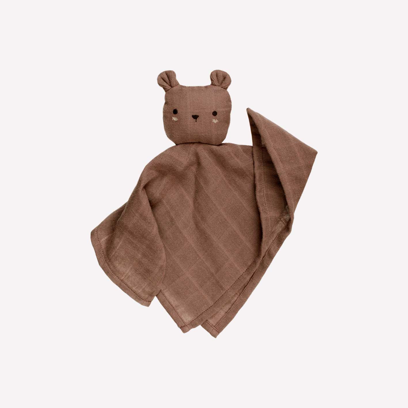 Organic cotton baby cuddle cloth - Teddy Nut