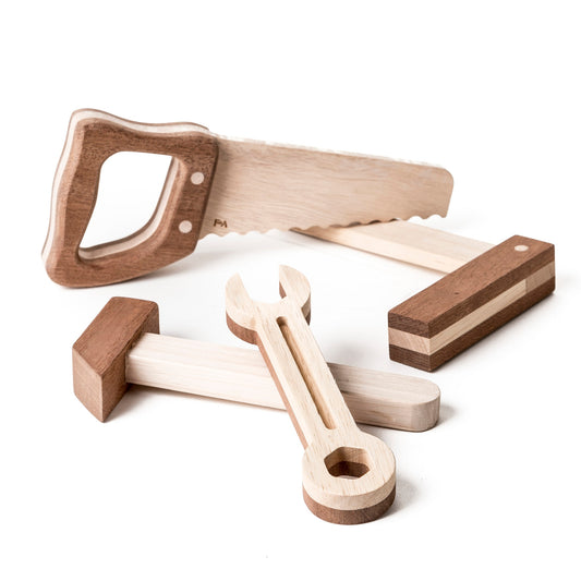 Wooden tool set - 4 pieces