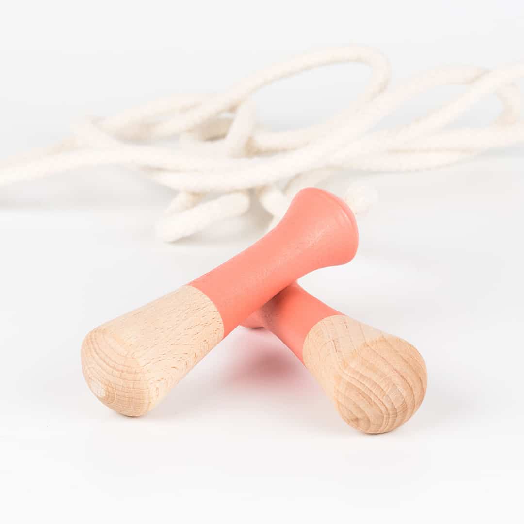 Wooden jumping rope - Coral