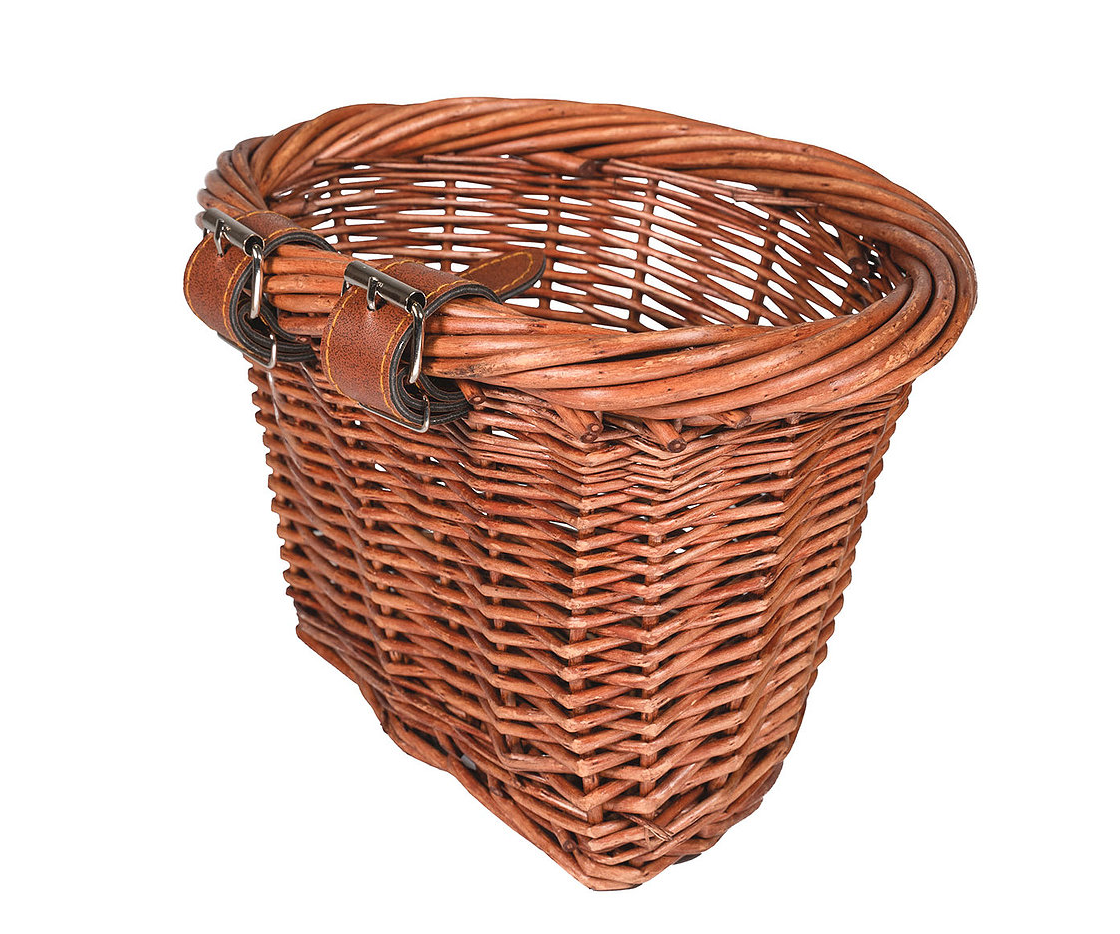Wicker basket for kids bicycle