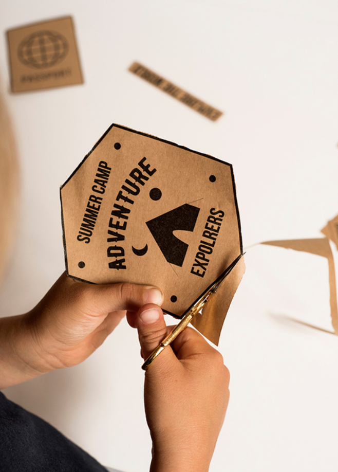 Map of the world cardboard activity box