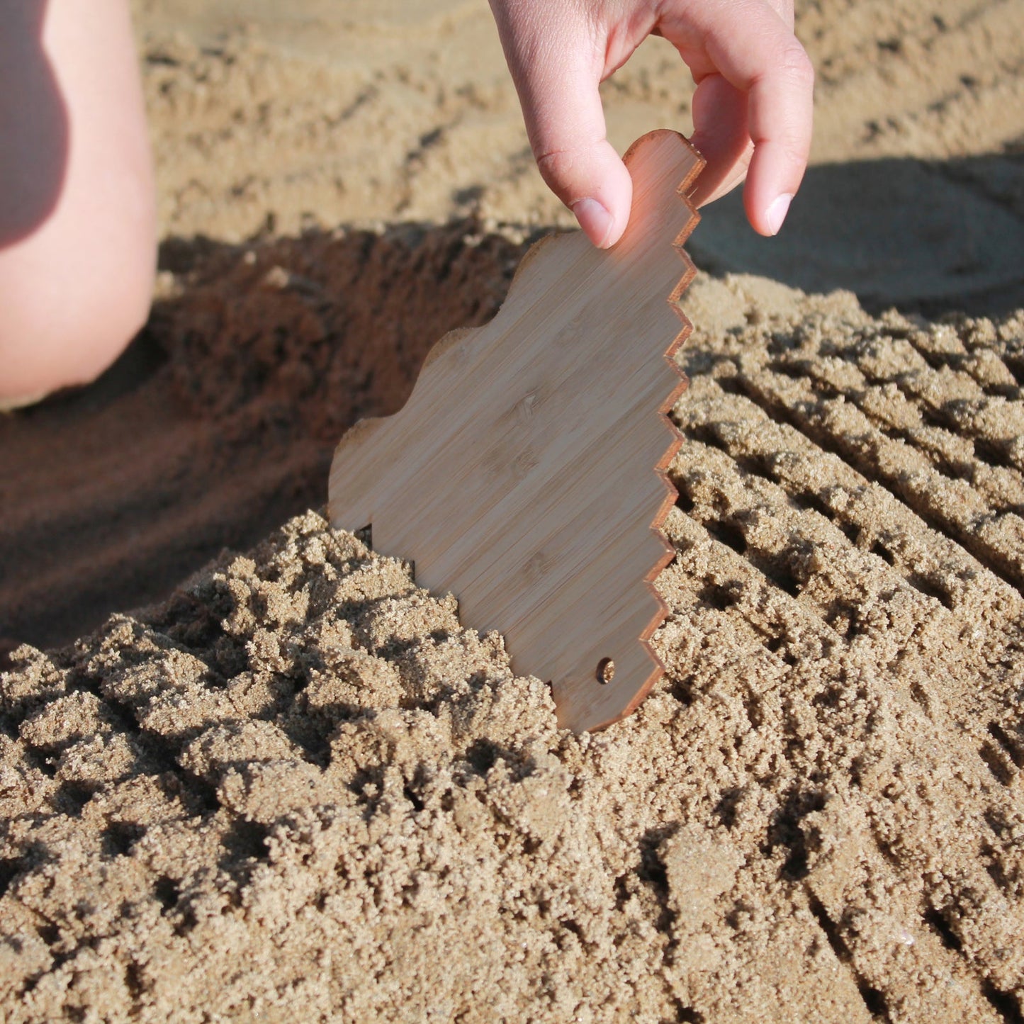 Wooden tools for sand castles