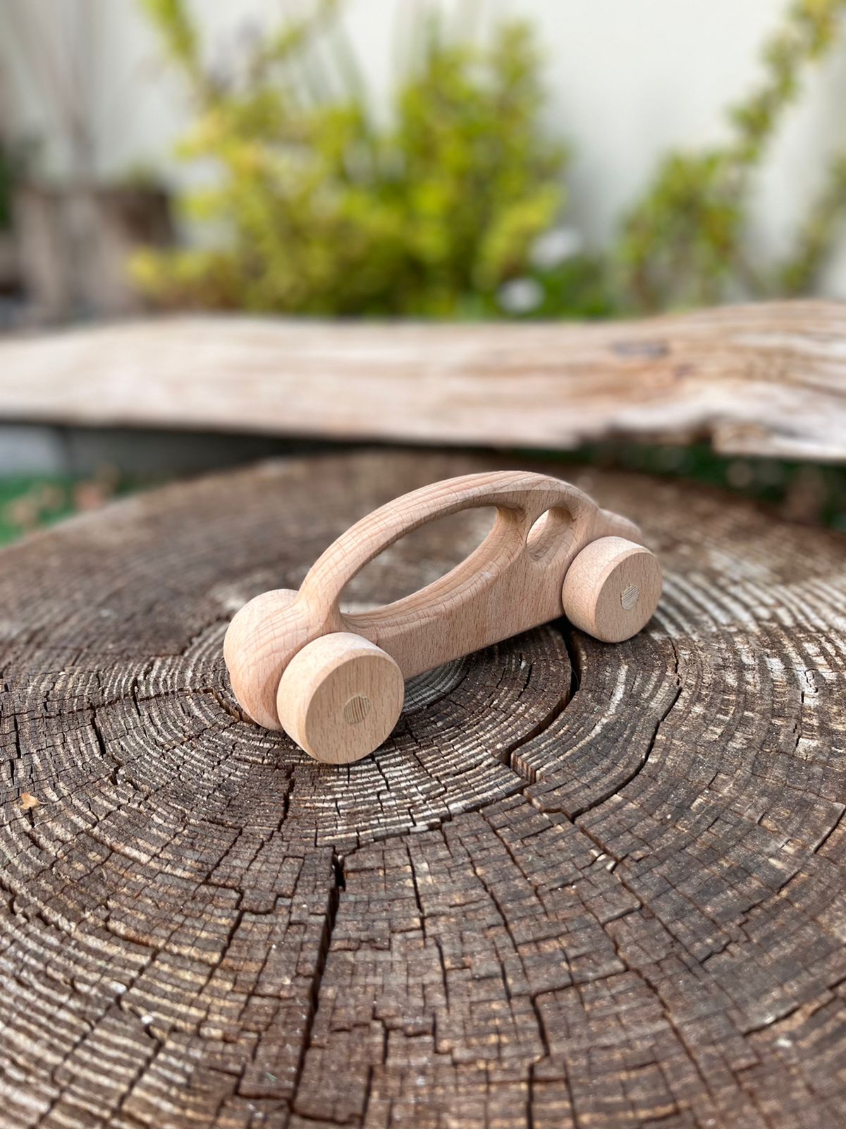 Bubble wooden toy car