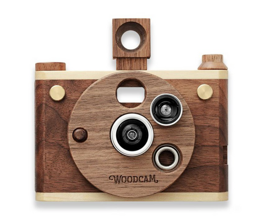 Multi lens wooden digital camera
