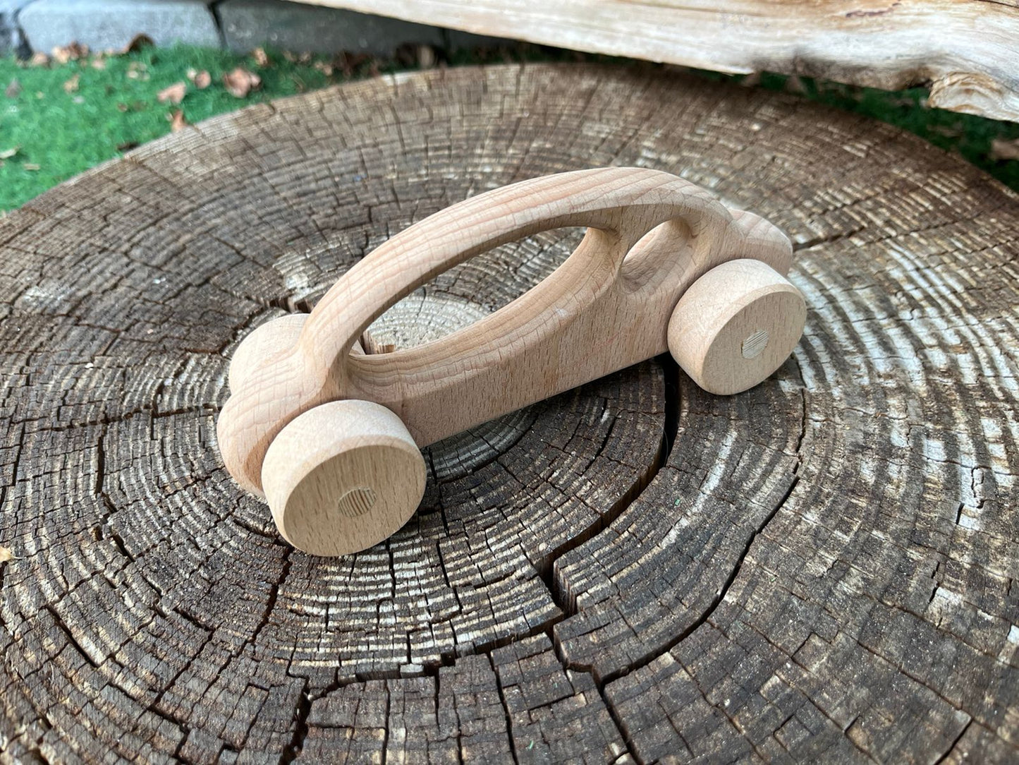 Bubble wooden toy car