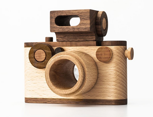 35MM vintage style wooden toy camera
