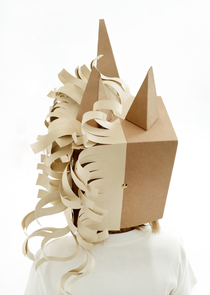 DIY Unicorn cardboard costume activity box