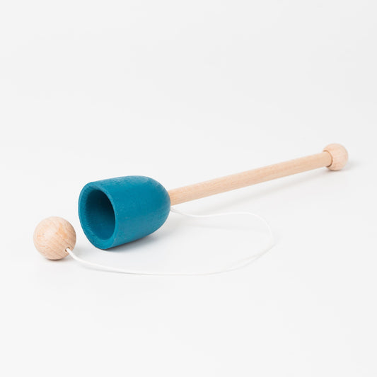 Wooden cup and ball game- Blue