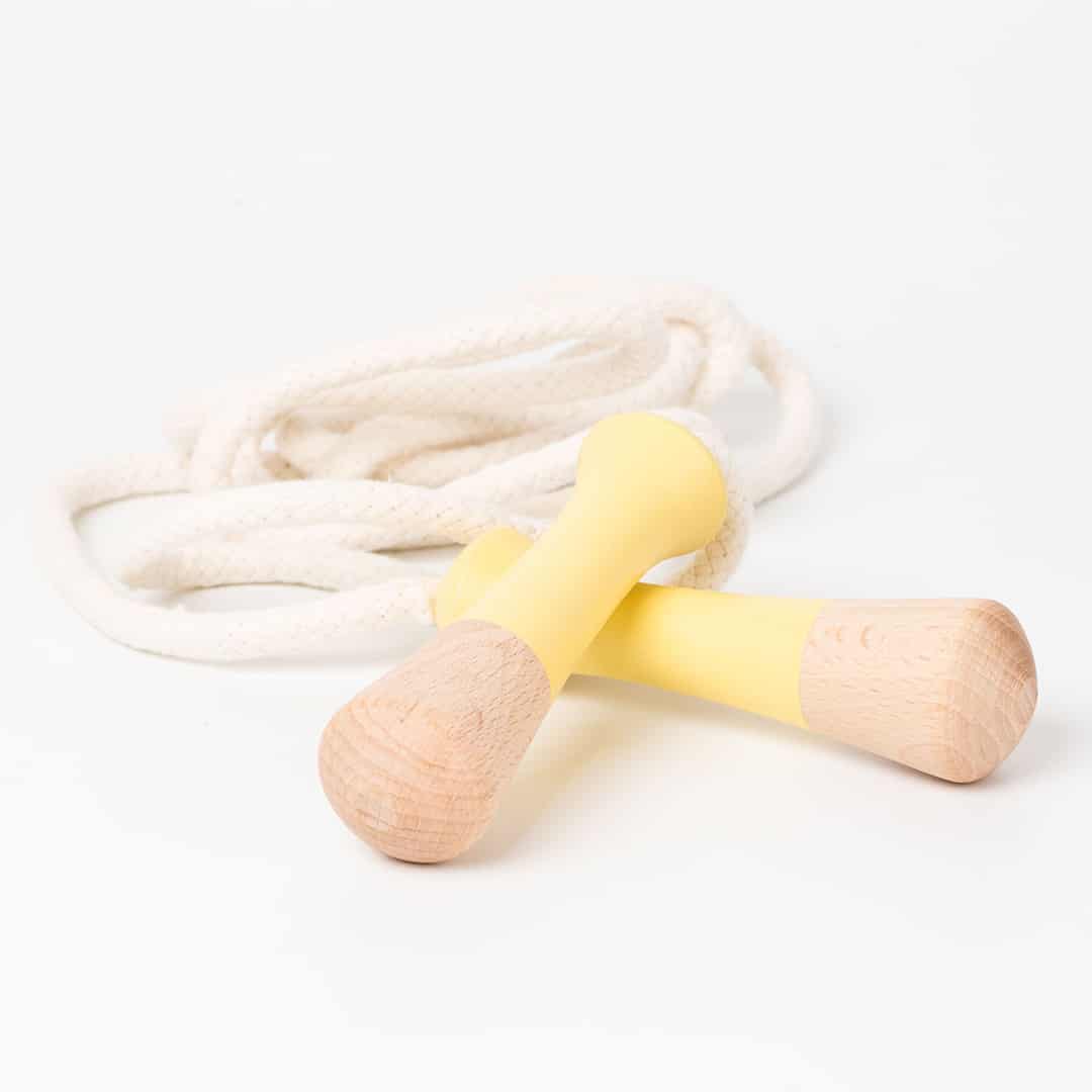 Wooden jumping rope -Yellow
