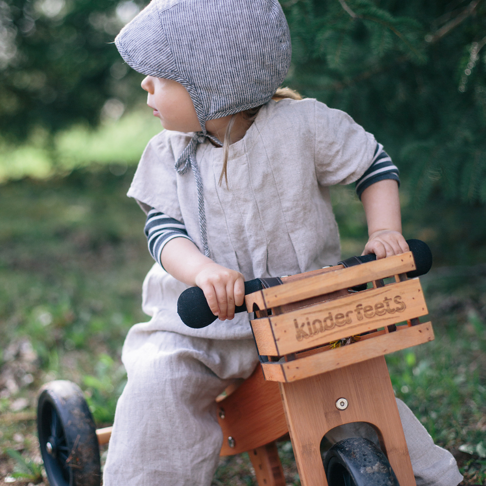 Kinderfeets wooden crate bike basket