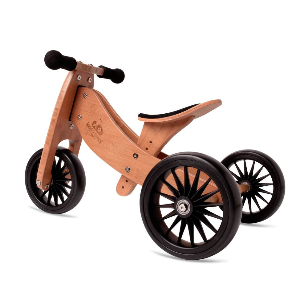 2-in-1 Tiny tot tricycle + balance bike (1-2 years old)-Bamboo