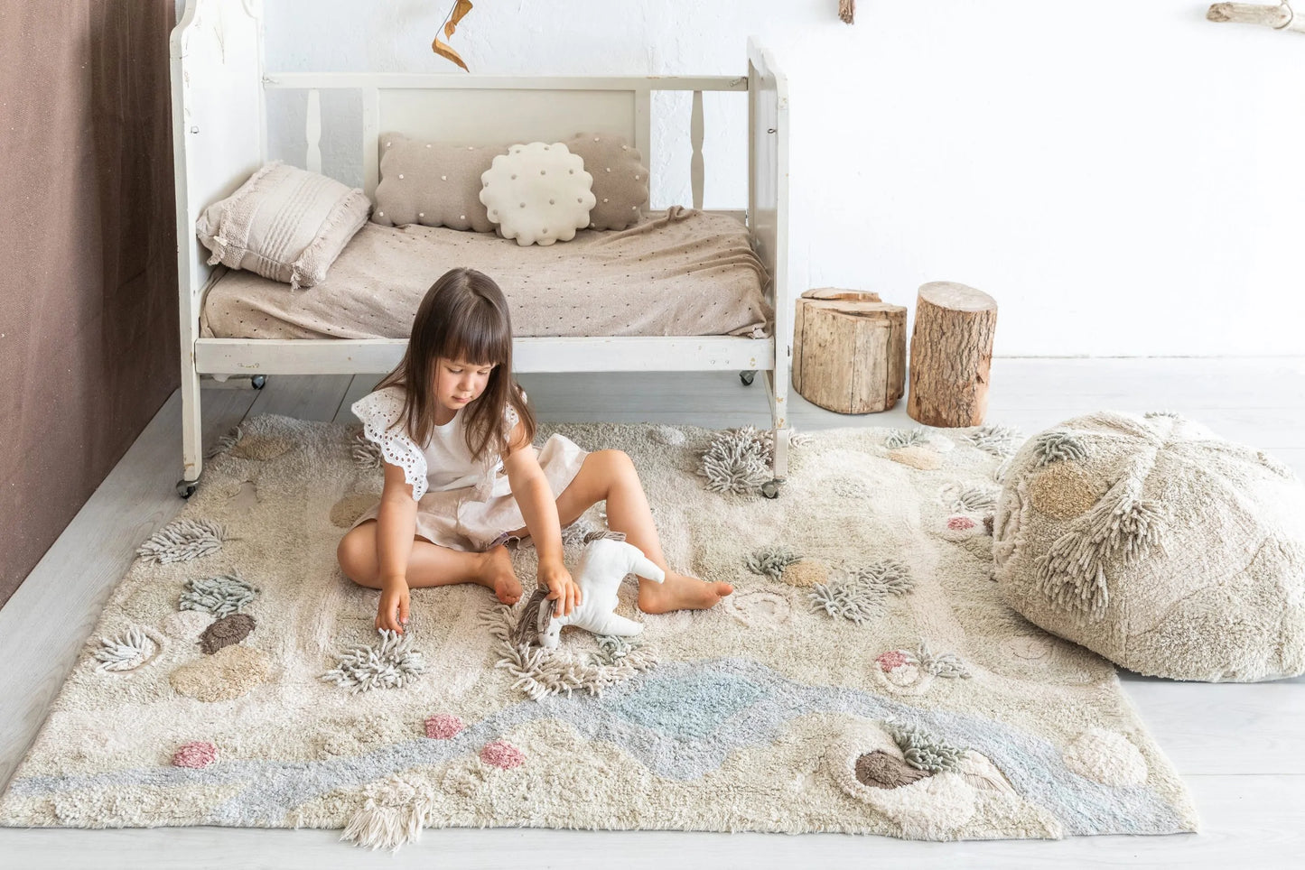 Washable play rug - Path of nature