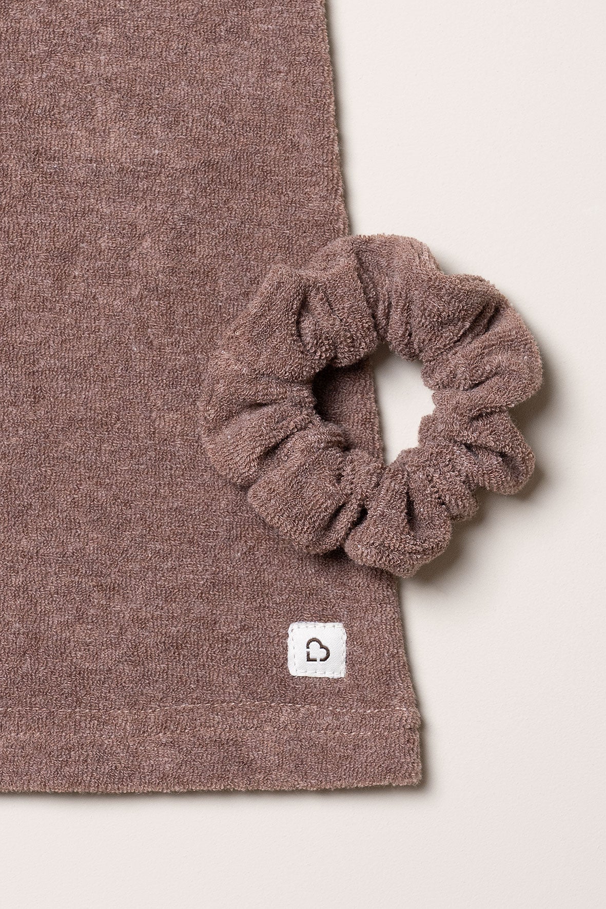 Kids terry scrunchie- Taupe