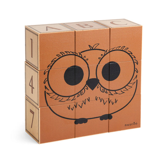 Animal wooden blocks and cube puzzle
