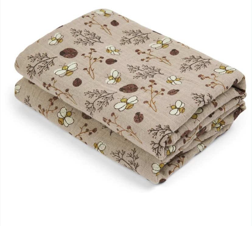 Bao muslin cloth - 2 pack with print