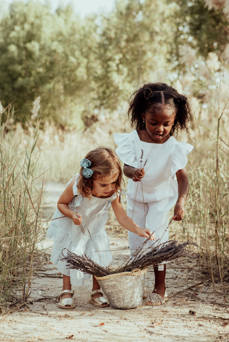 The Felicity dungaree-Linen girls dungaree