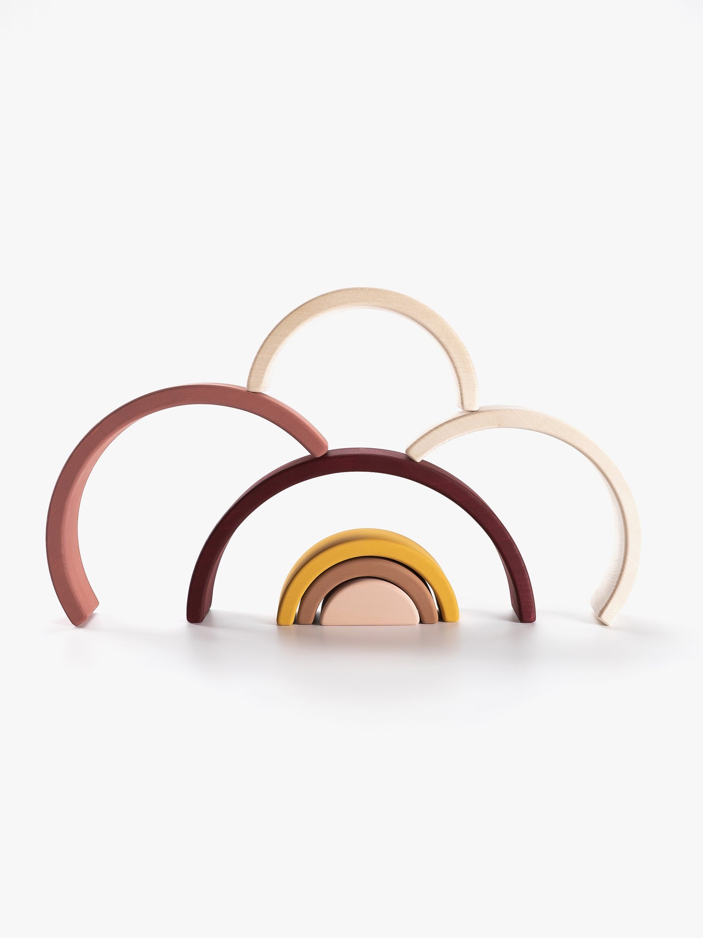 Wooden rainbow stacking toy
