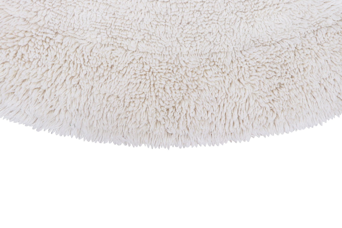 Woolable rug – arctic circle round sheep white carpet