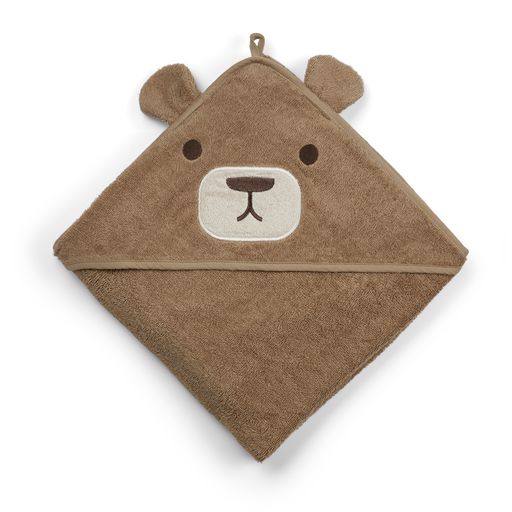 Aki bear junior hooded towel - Cobblestone